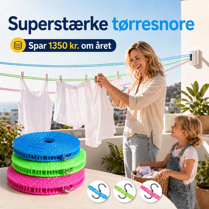 VindLine™ Vindtæt og skridsikker tøjsnor