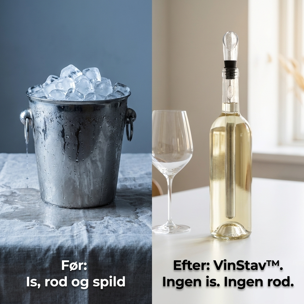 VinStav™ Holder vinen kølig i op til 3 timer, uden ister