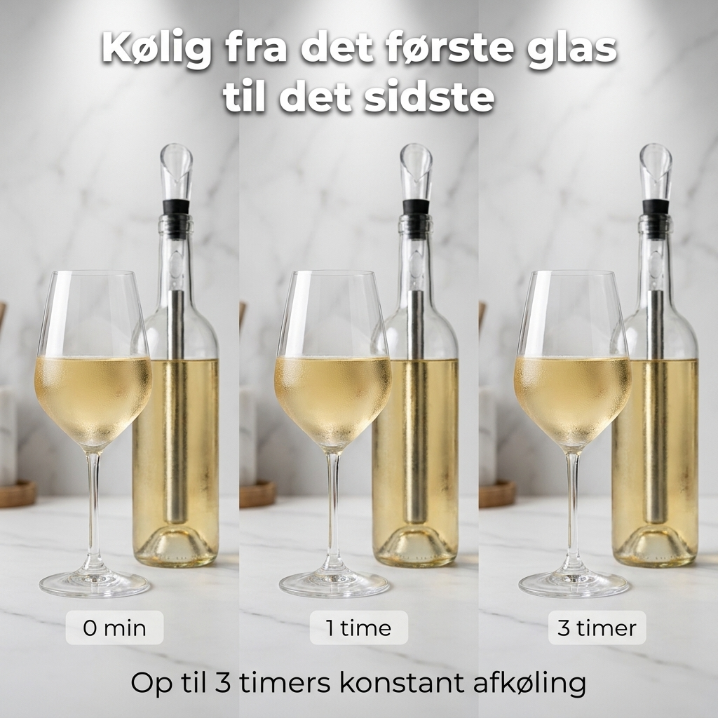 VinStav™ Holder vinen kølig i op til 3 timer, uden ister