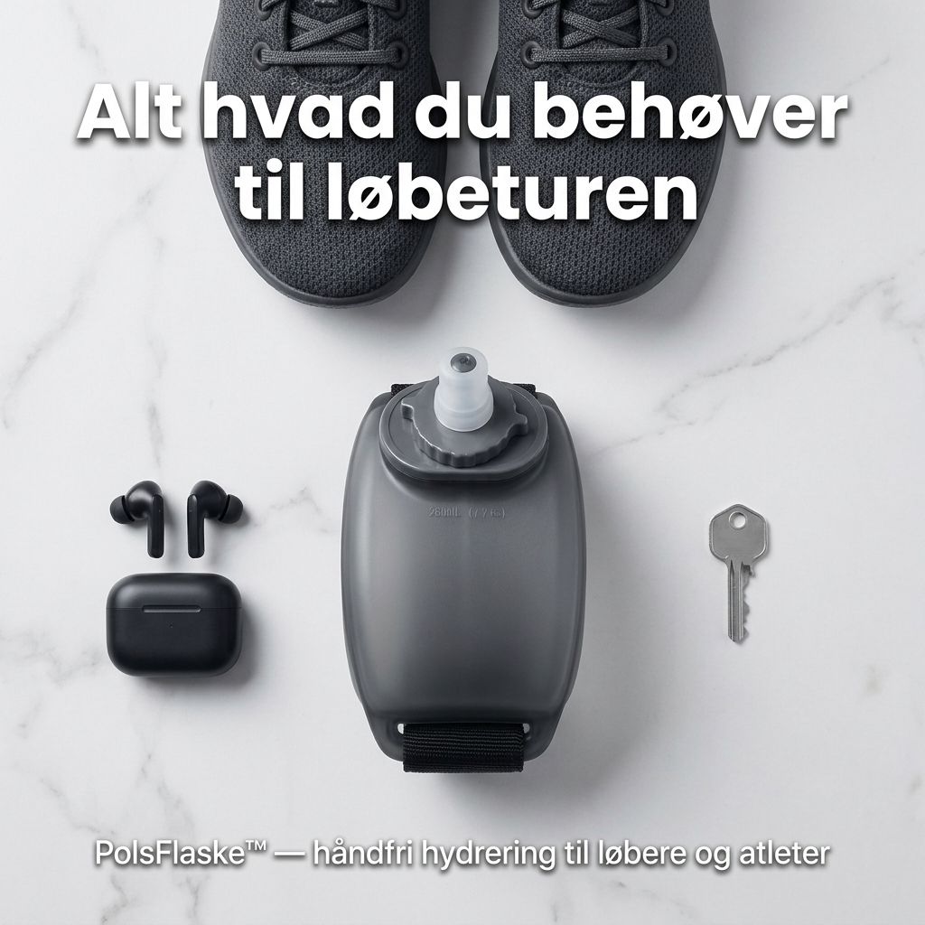 PolsFlaske™ Den lette håndfri vandflaske til løb og træning