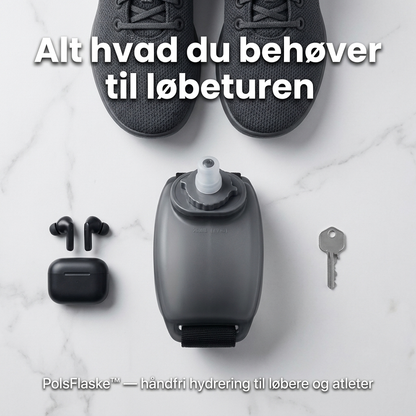 PolsFlaske™ Den lette håndfri vandflaske til løb og træning