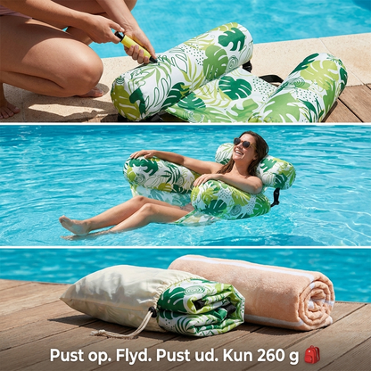 FlydeStol™ Den oppustelige stol til pool, sø og strand