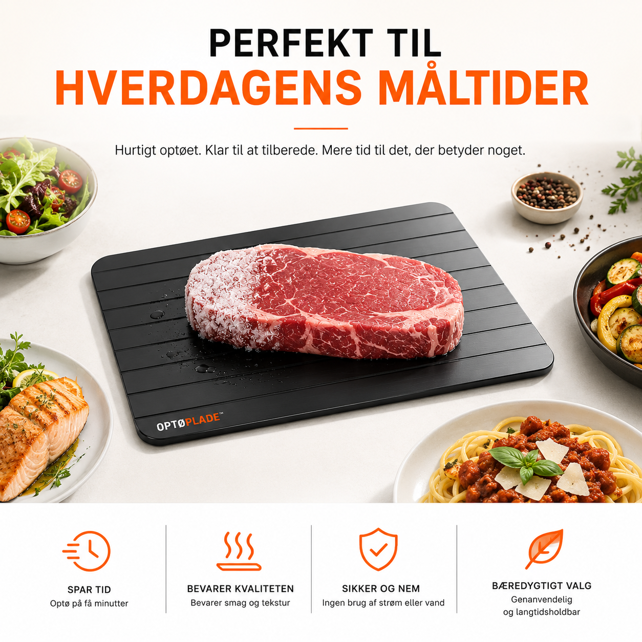 OptøPlade™ Optø kød og fisk på minutter
