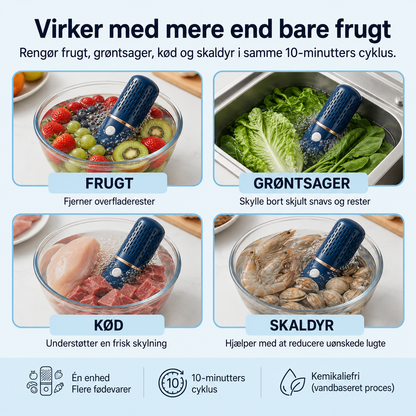 PestiRens™ Reducerer pesticider, snavs og bakterier fra frugt og grøntsager