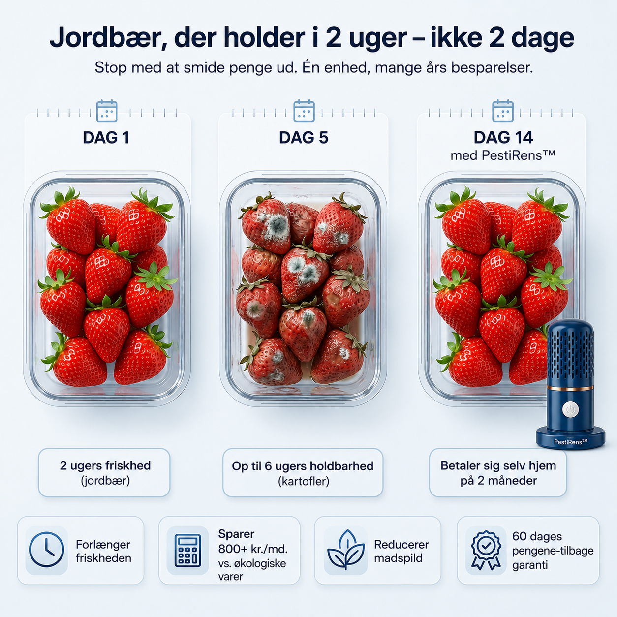 PestiRens™ Reducerer pesticider, snavs og bakterier fra frugt og grøntsager