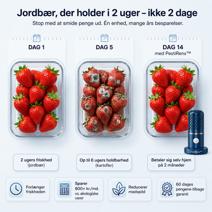 PestiRens™ Reducerer pesticider, snavs og bakterier fra frugt og grøntsager