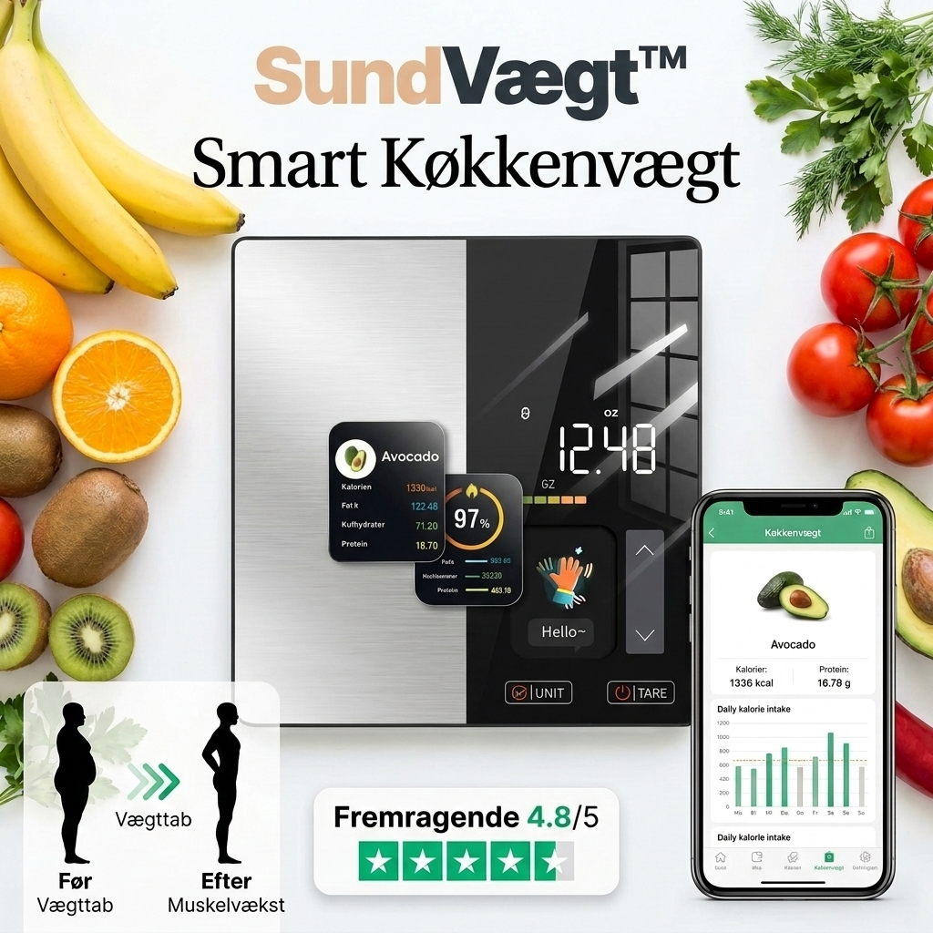 SundVægt™ Smart køkkenvægt med app
