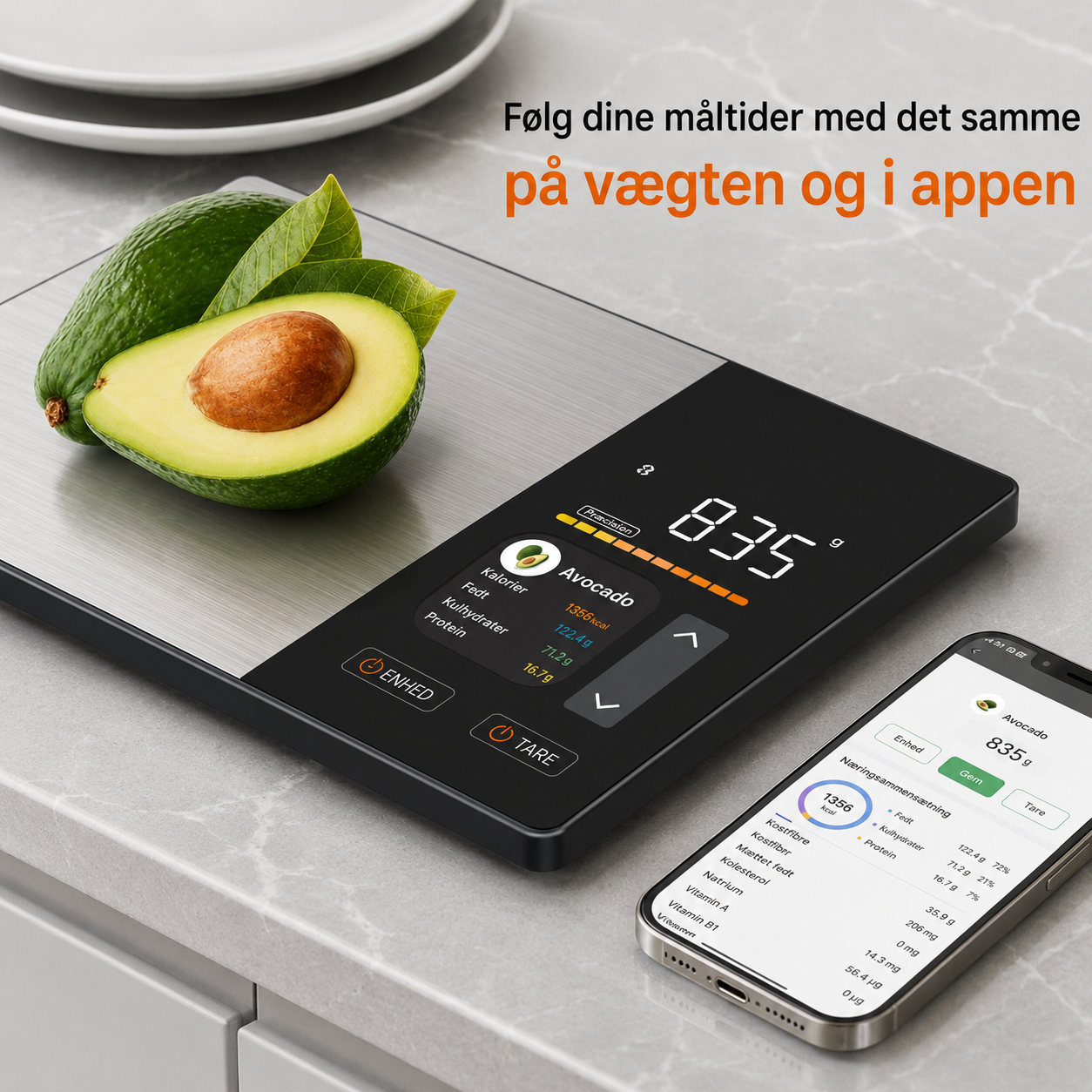 SundVægt™ Smart køkkenvægt med app