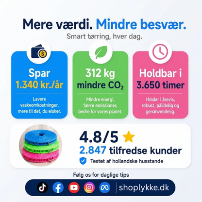 VindLine™ Vindtæt og skridsikker tøjsnor