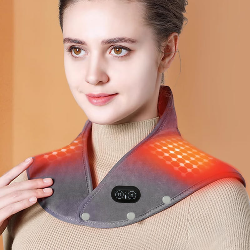 HalsRo™ | Smart Vibrerende Varmepude til Nakke og Skulder
